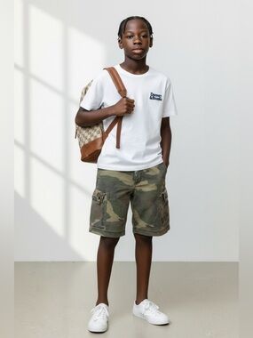VTG Abercrombie & Fitch Y2K Camo Cargo Shorts Size Large Youth